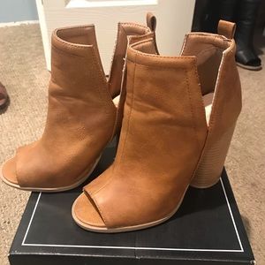 Brown split booties